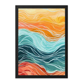 Abstract Wave Wall Art, Modern Art Print, Colorful Home Decor, Ocean Inspired Art, Contemporary Wall Decor, Stylish Art for Living Room - Tawshia